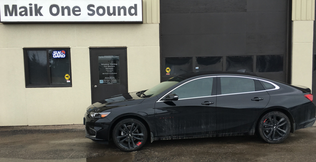2018 Chevrolet Malibu with professional window tint in North Bay